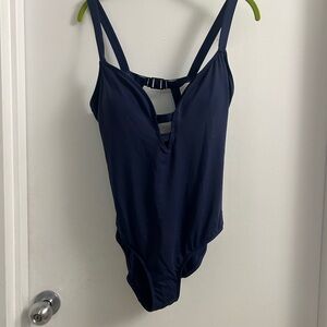 Elegant Navy One-Piece Swimsuit